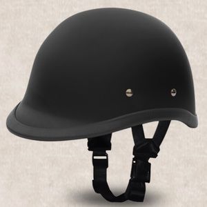 Daytona Novelty Matte Black Hawk Low Profile Half Helmet in size M